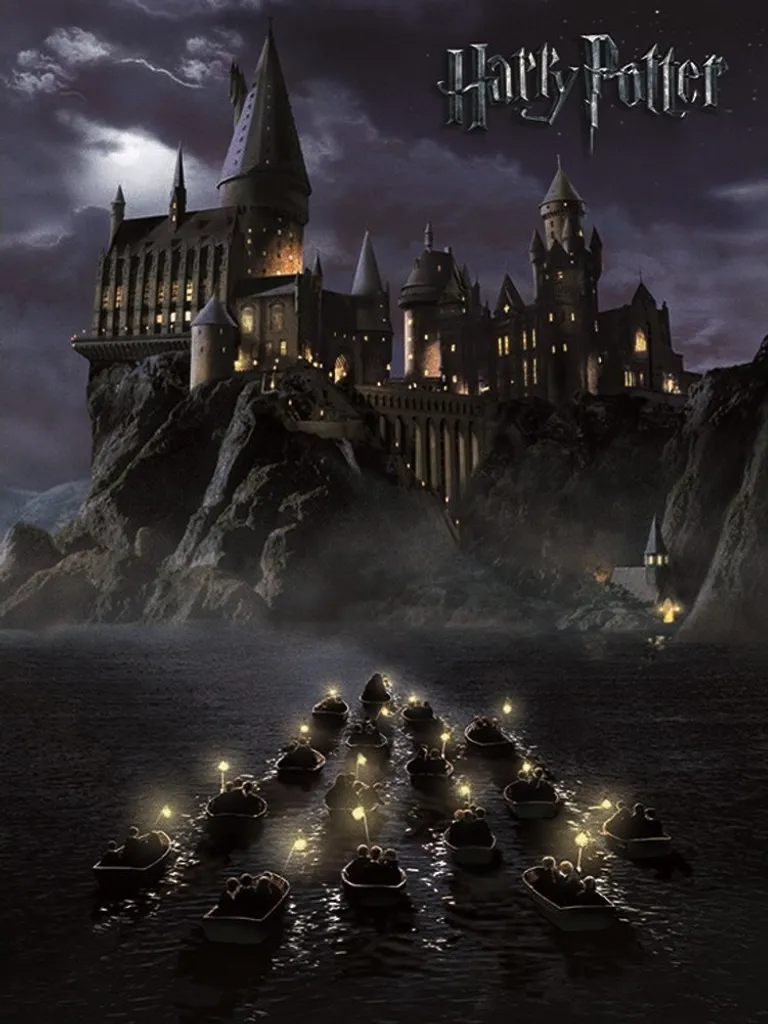 Tableau Harry Potter Poudlard Toile de Qualité 50x40 cm Gris Modèle PM3340