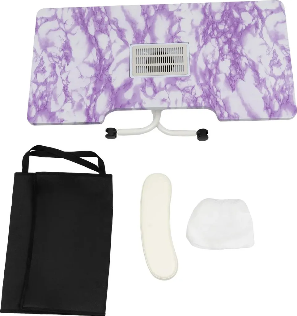 Poste de manucure portable violet avec aspiration intégrée pour ongle - 3