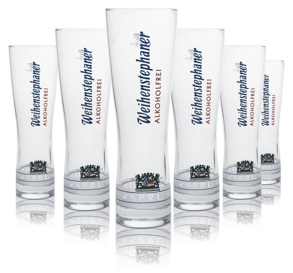 6x Weihenstephan Bier Glas Biergläser Weizen 0,5l Produktbild 