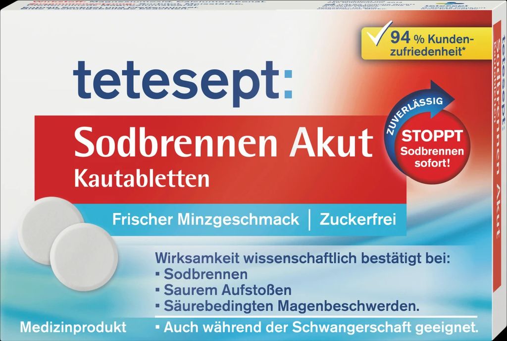 Tetesept Sodbrennen tabletki na zgagę, 20 szt Zdjęcie produktu 