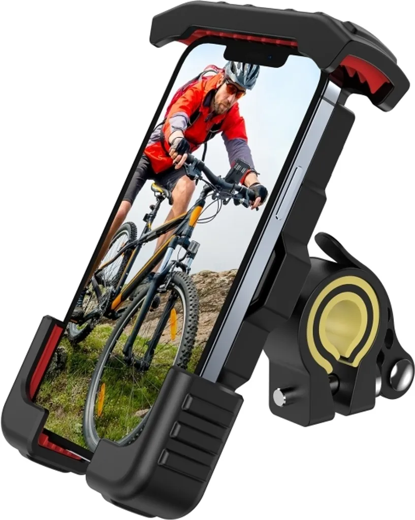 JOYROOM JR-CY264 Morsetto porta telefono per bicicletta e moto (nero rosso)