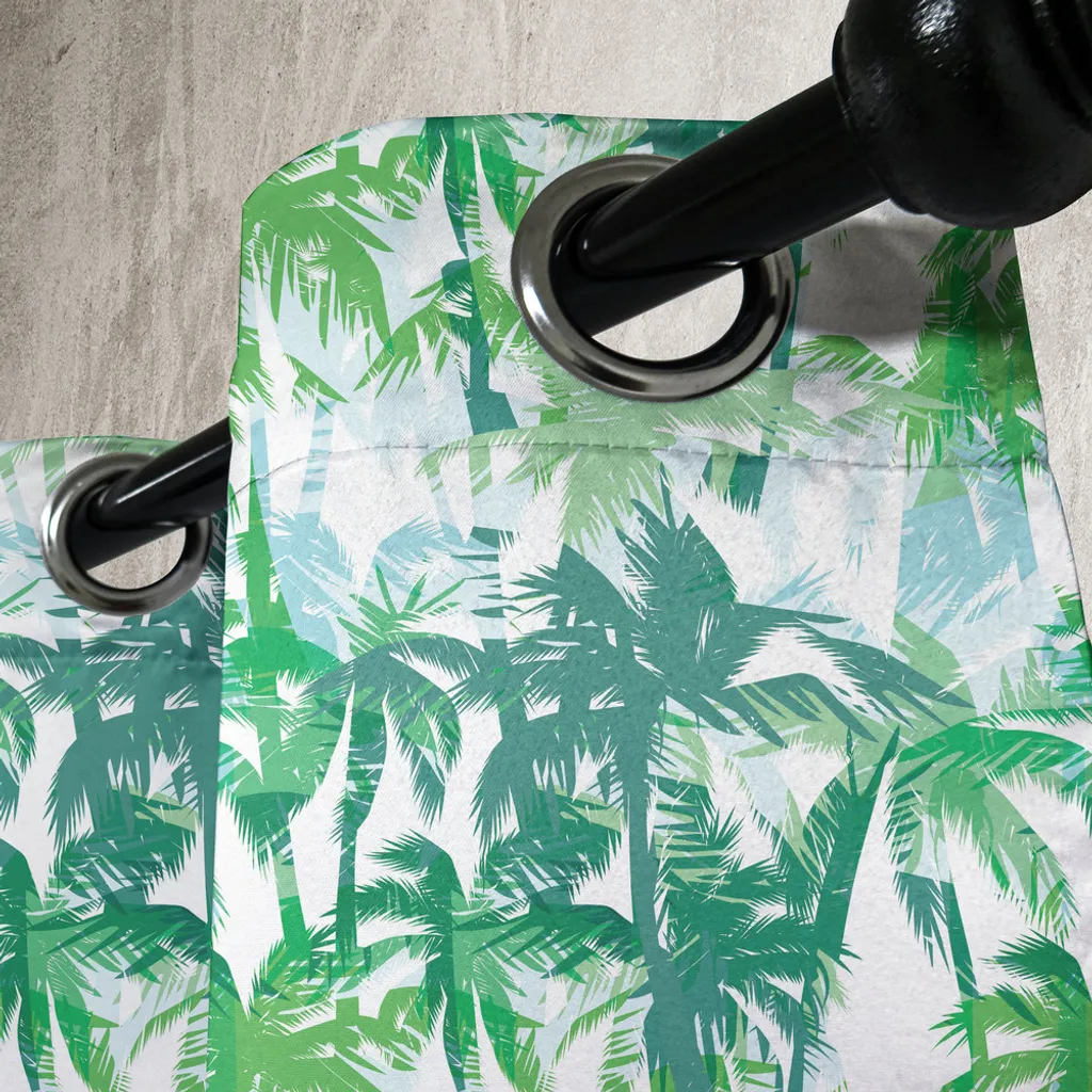 Rideau à œillets palmier ABAKUHAUS 280x245 cm vert tilleul décoratif - 4