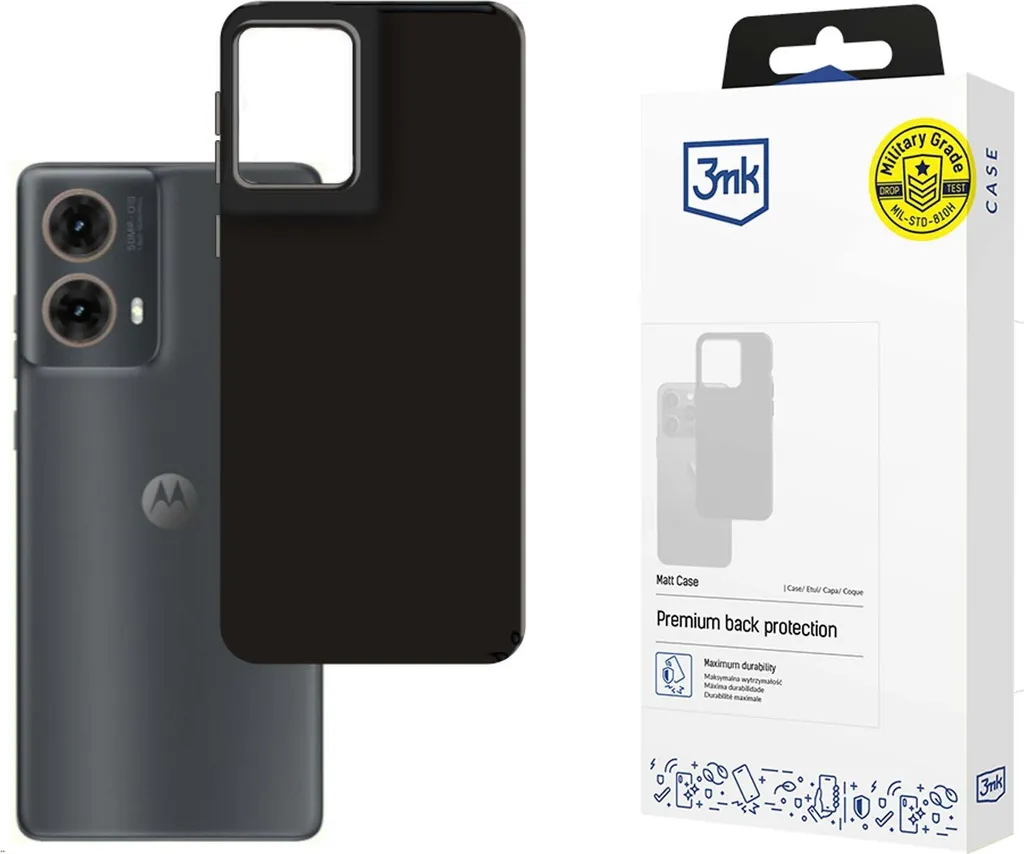 Cover Moto G85 3mk Matt Case - Nera Opaca Anti-Graffio e Sottile