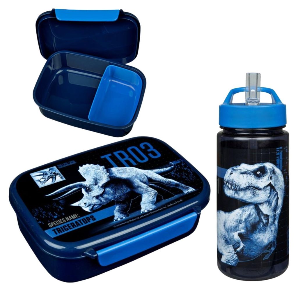 Jurassic World Lunchset; Brotdose und Trinkflasche Produktbild 
