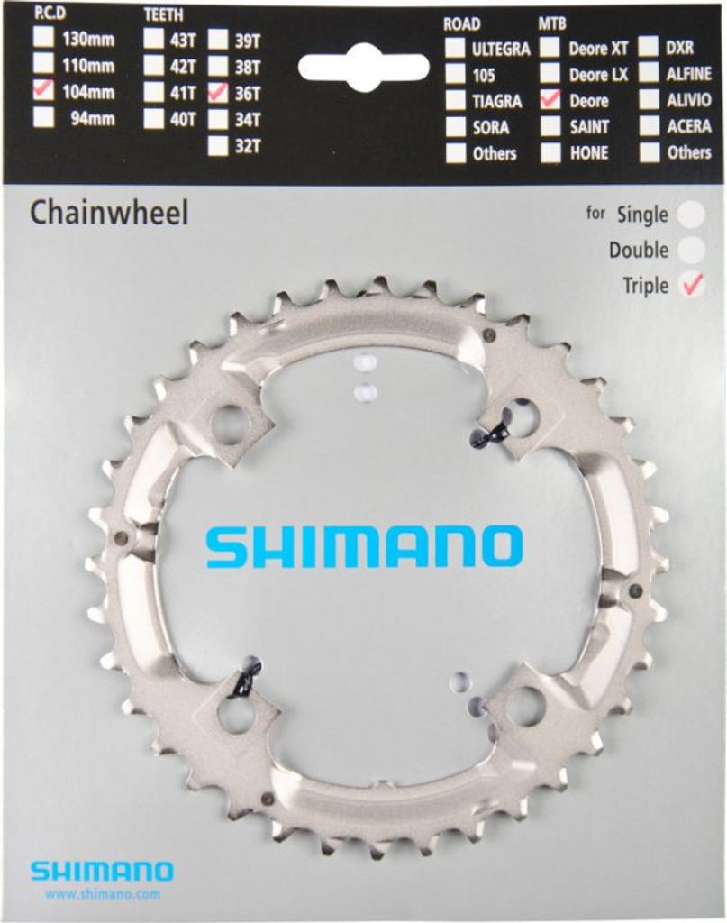 SHIMANO DEORE, ingranaggio, argento, SH-Y1J898080 Immagine del prodotto 