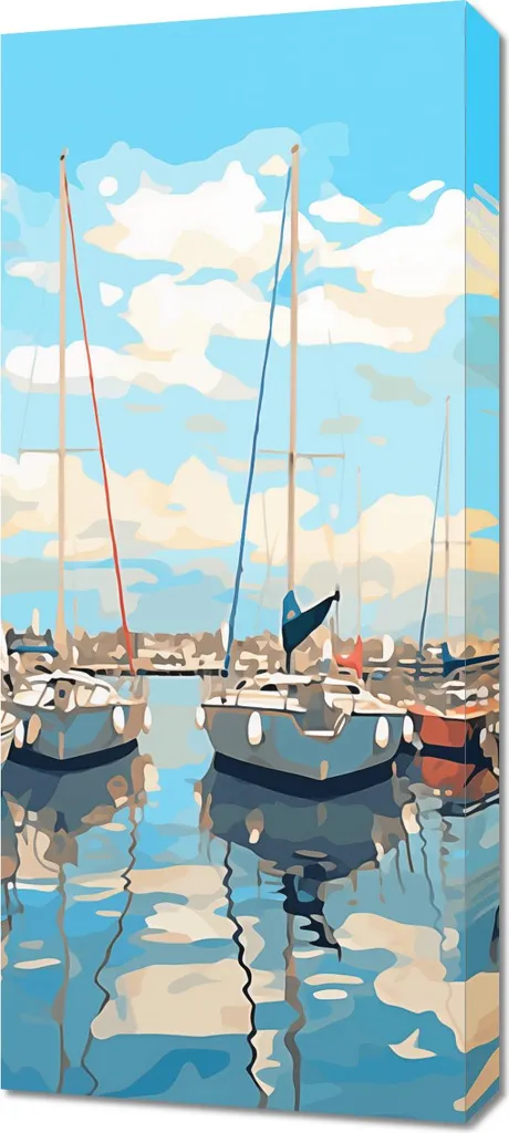 Quadro Marina Cubista 40x90 cm - Arredamento Moderno Design Mare