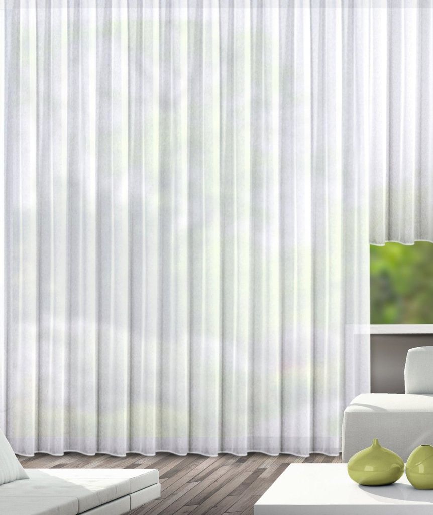 Webstore Kerry weiß 245x450 cm mit Bleiband - Albani Produktbild 