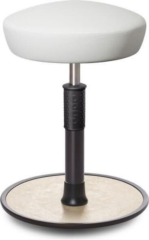 Sitz- Stehhocker Free Regular Hutsitz skai Kunstleder Weiß schwarz /creme.