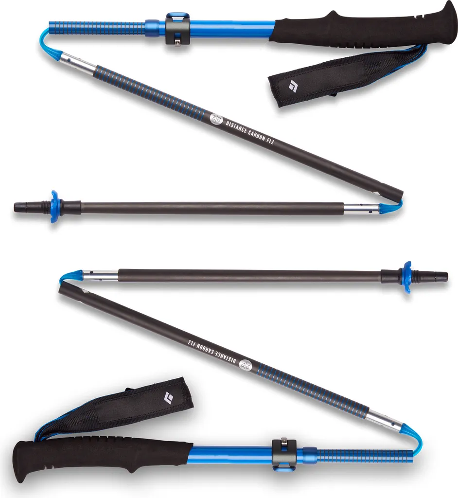 Bâtons trekking Black Diamond Distance Carbon FLZ Ultra Blue réglables