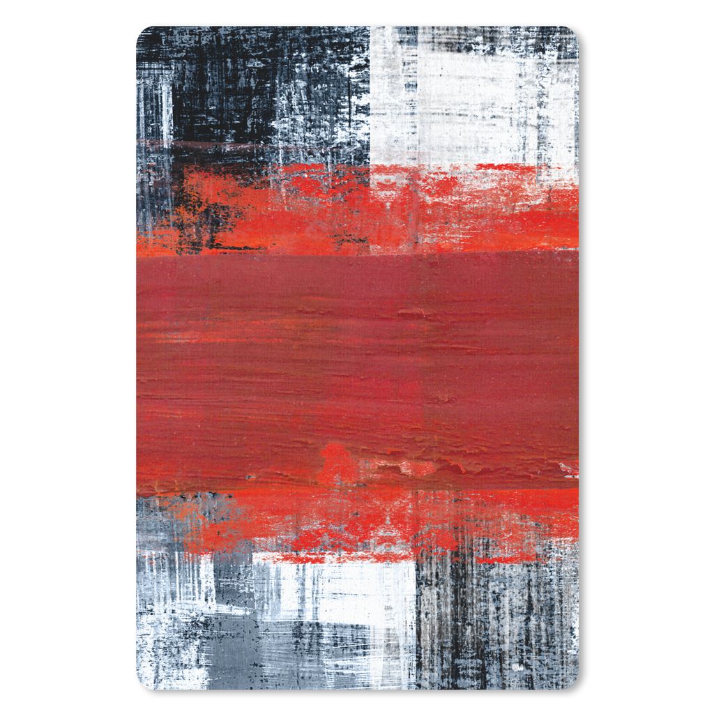 MuchoWow® Mauspad Mousepad Gemälde - Abstrakt - Rot - Öl Produktbild 