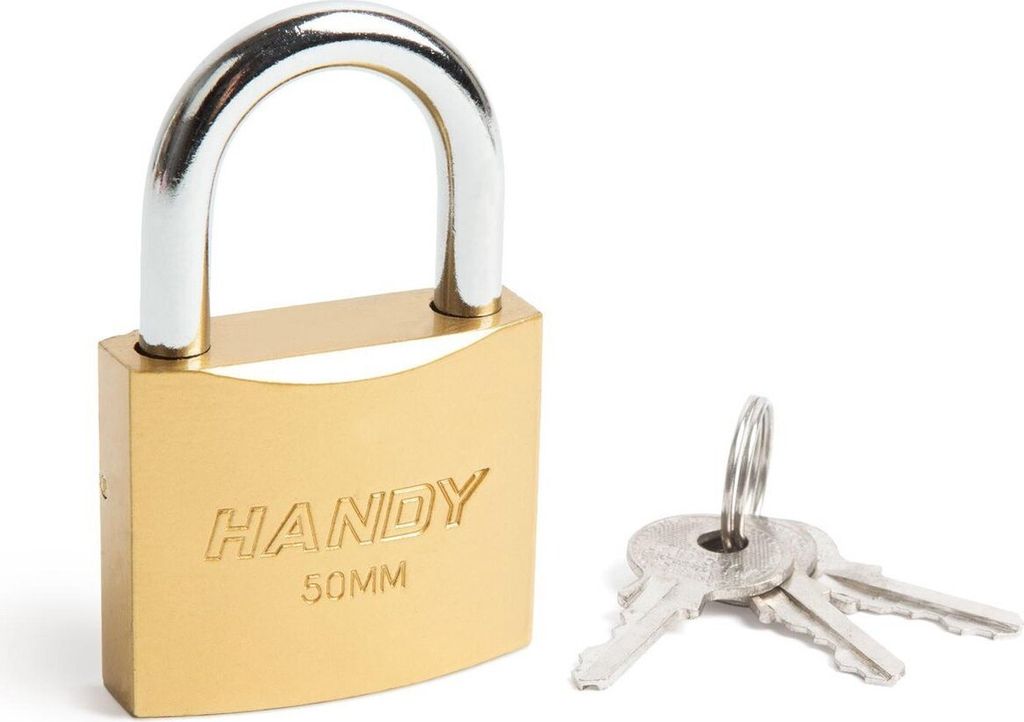 HANDY - Vorhängeschloss 48MM - Schließ- 7,5MM - mit 3 Schlüsseln - Kofferschloss