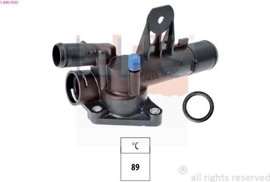 EPS Thermostat Kühlmittel 89°C für RENAULT Clio III Schrägheck (BR0/1, CR0/1) KANGOO (KC0/1) MODUS / GRAND MODUS (F/JP0) SCÉNIC II (JM0/1) MEG...