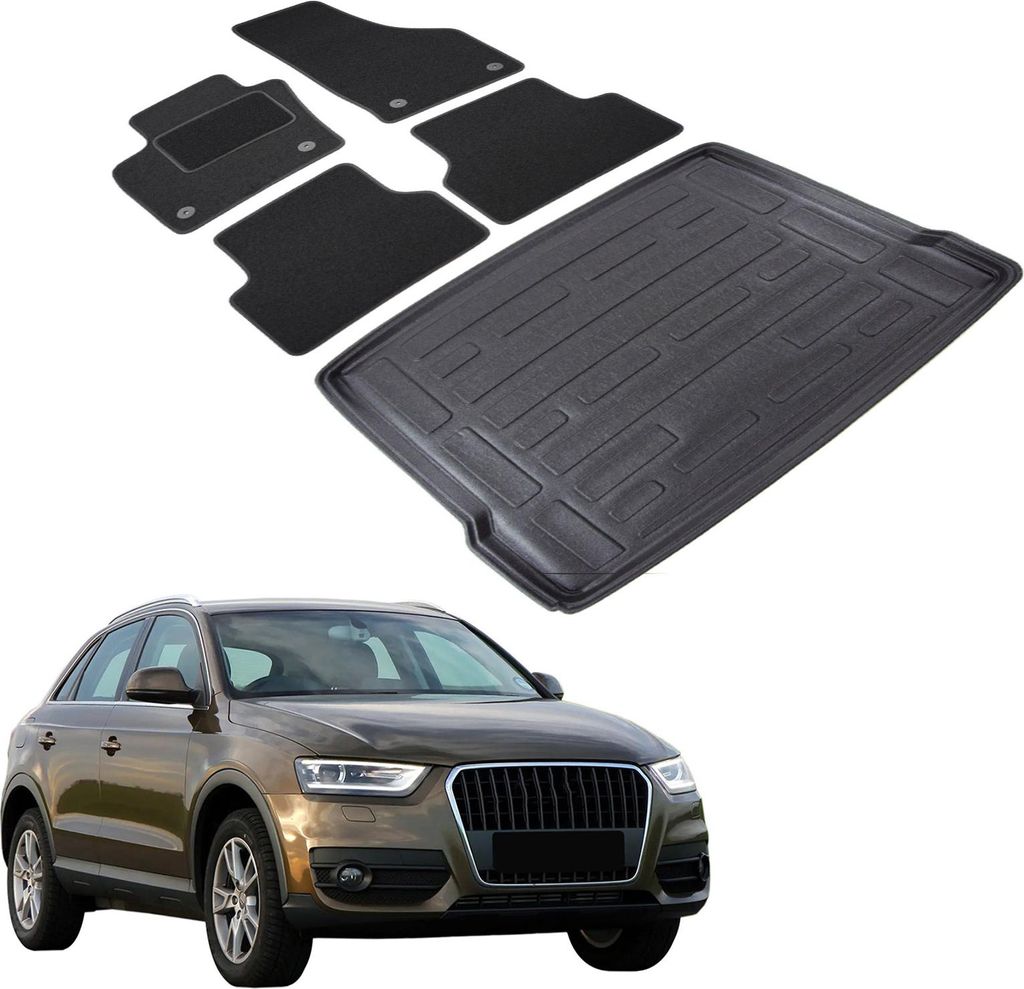 Ensemble Tapis Velours Sur Mesure et Coffre TPE pour Audi Image du produit 
