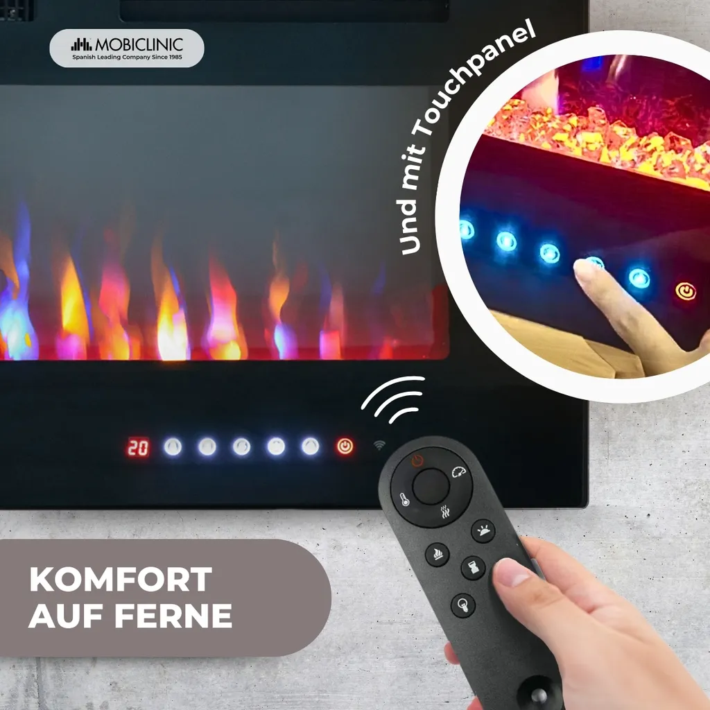 Cheminée électrique anti-surchauffe pour un chauffage sécurisé WiFi