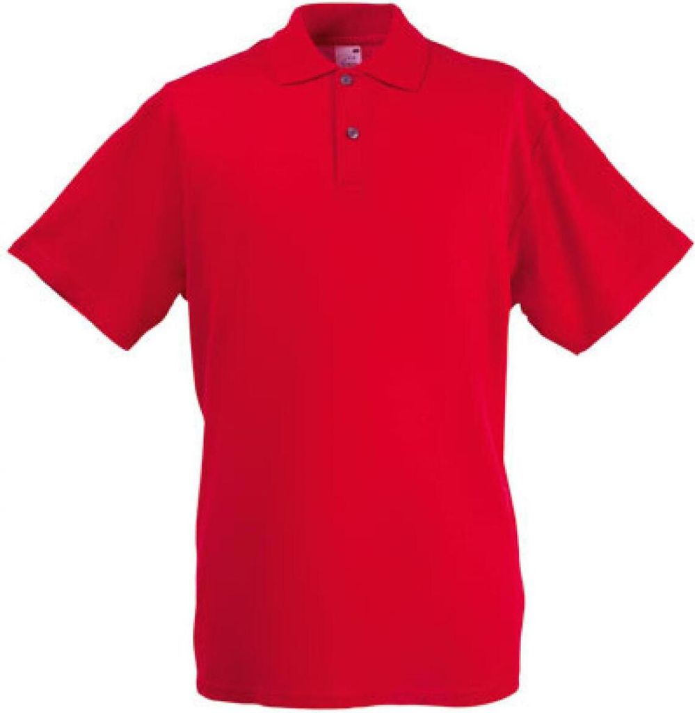 Fruit of the Loom Screen Stars Herren Polo Shirt, Größe:3XL, Farbe:Rot