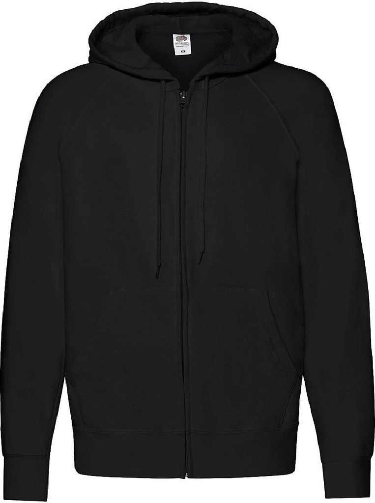 Fruit Of The Loom Herren Kapuzenjacke, leicht BC2655 (2XLarge) (Schwarz)