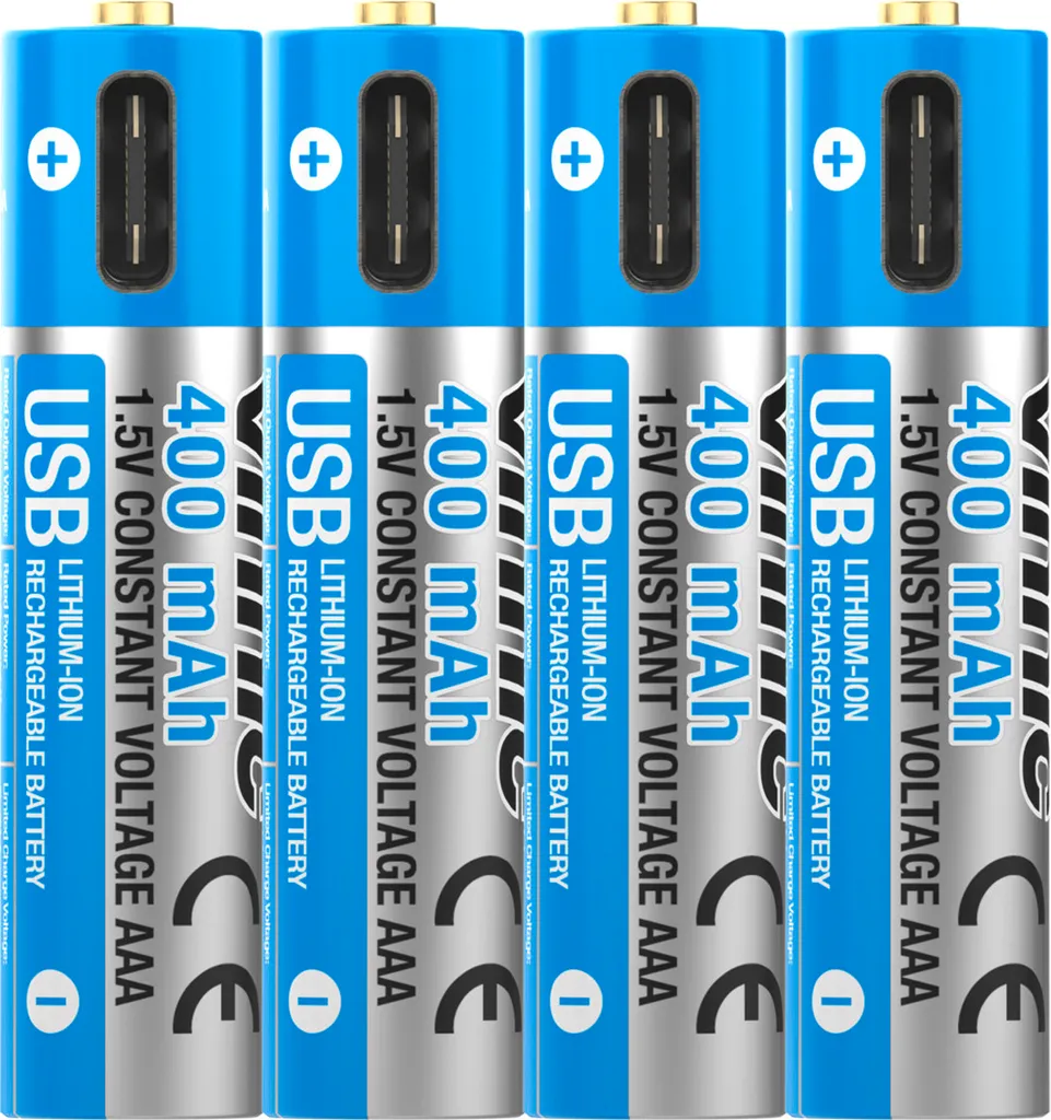 Pile Vinnic USB Rechargeable Type-C Charge Rapide 1200 Cycles Li-ion