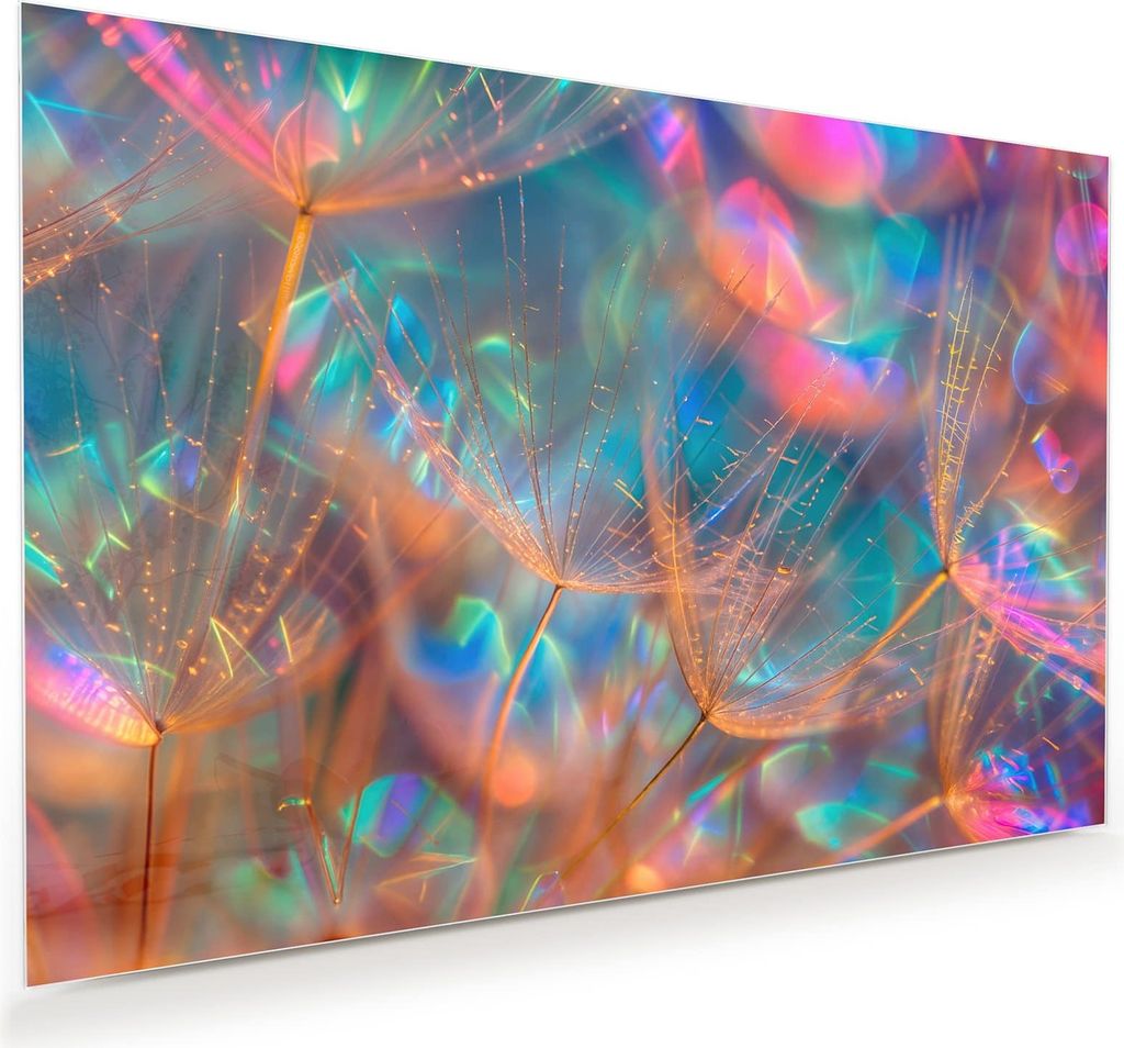 Glasbild 120x80cm in XXL für Wohnzimmer, Schlafzimmer Motiv Schimmernde Natur
