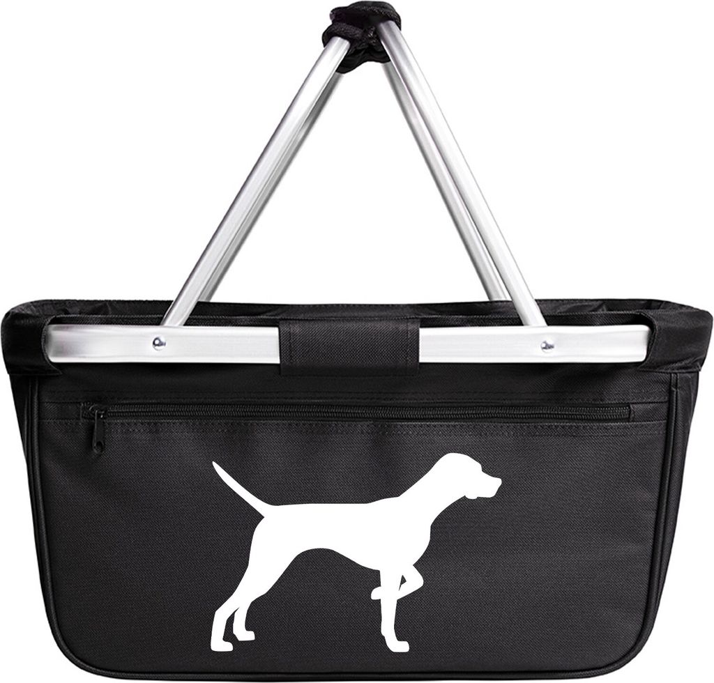 Huuraa Einkaufskorb English Pointer Silhouette 20 Liter Black faltbarer Tragekorb Geschenkidee