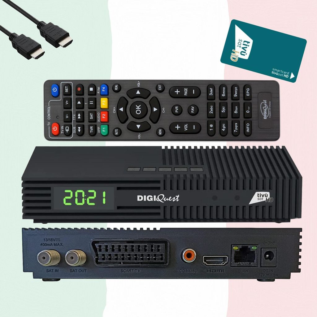 Digiquest TIVùSAT TI9 Satellite Full HD Black Obrázok produktu 