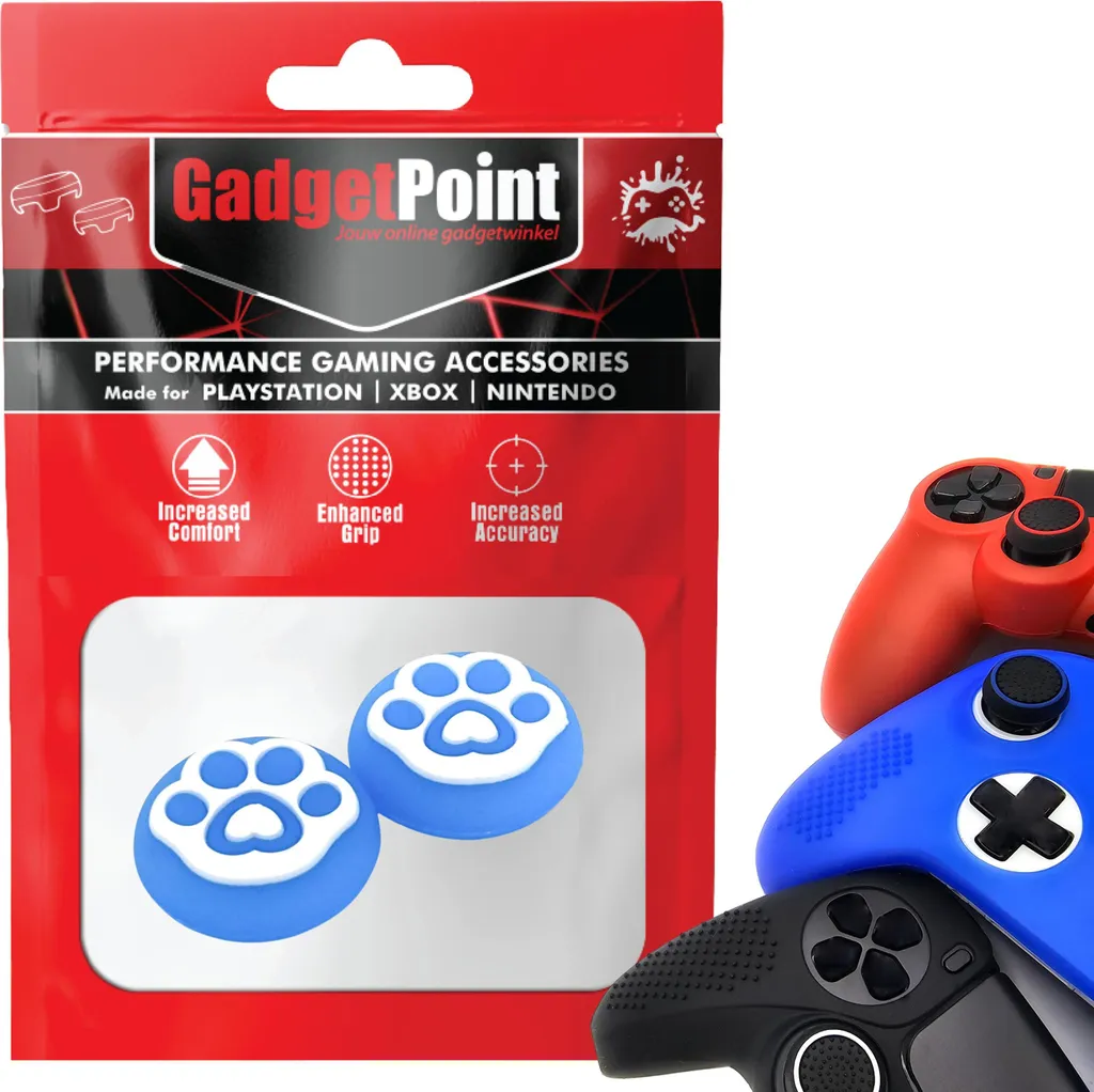Impugnature Pollice PS5 Xbox Switch - Gommini Joystick Performance Blauw