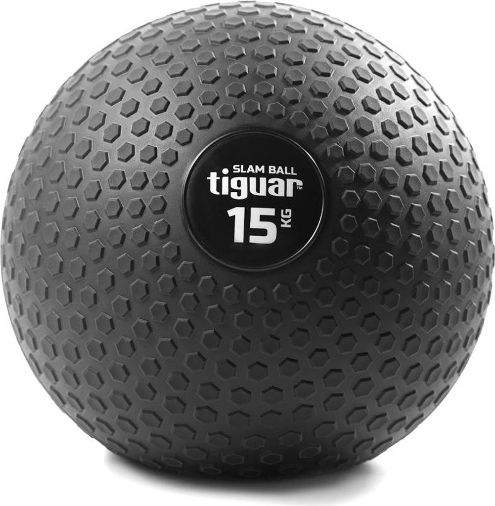 Tiguar Slam Ball 15 kg Hochwertiger Trainingsball mit rutschfester Wabenstruktur, Ø 28 cm, gefüllt mit Sand & Eisenpulver, ideal für CrossFit u...
