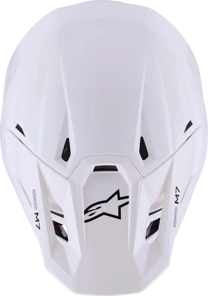 Casque Alpinestars S-M7 Solid Blanc Taille S avec Coque Légère et Aérée