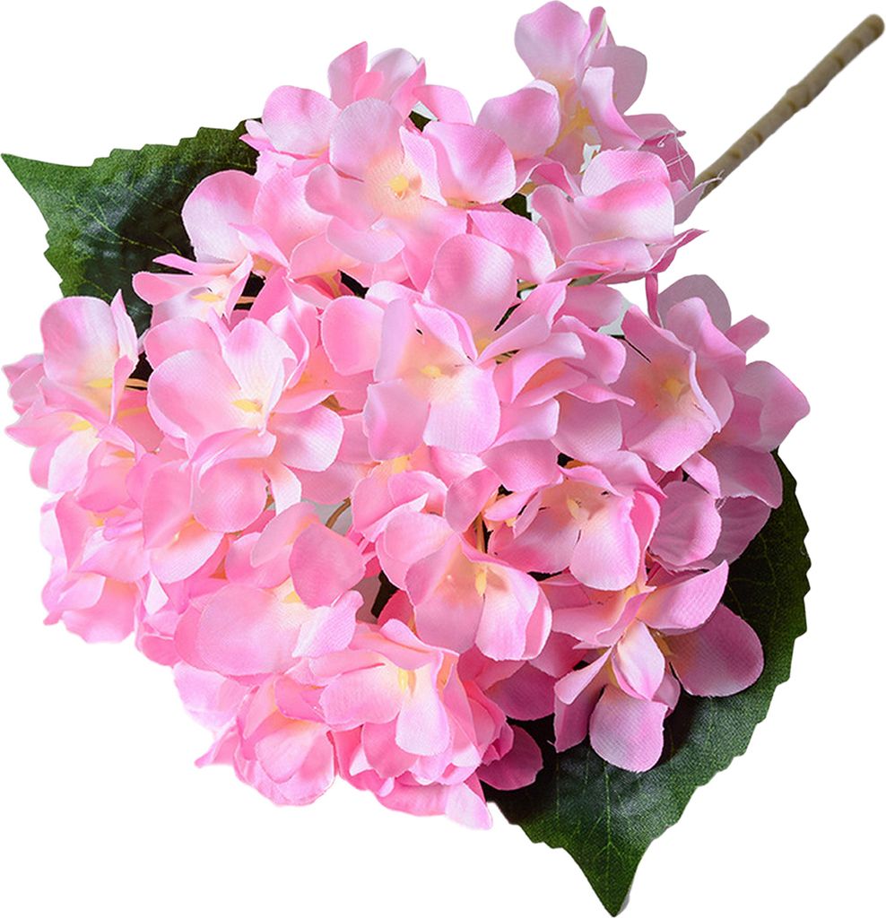Künstliche Hortensie mit grünem Blätterstiel, realistische Kunstblume, Hochzeit, Home Office, Tischdekoration, Kunstblumenzweig, Blumenarrangeme...