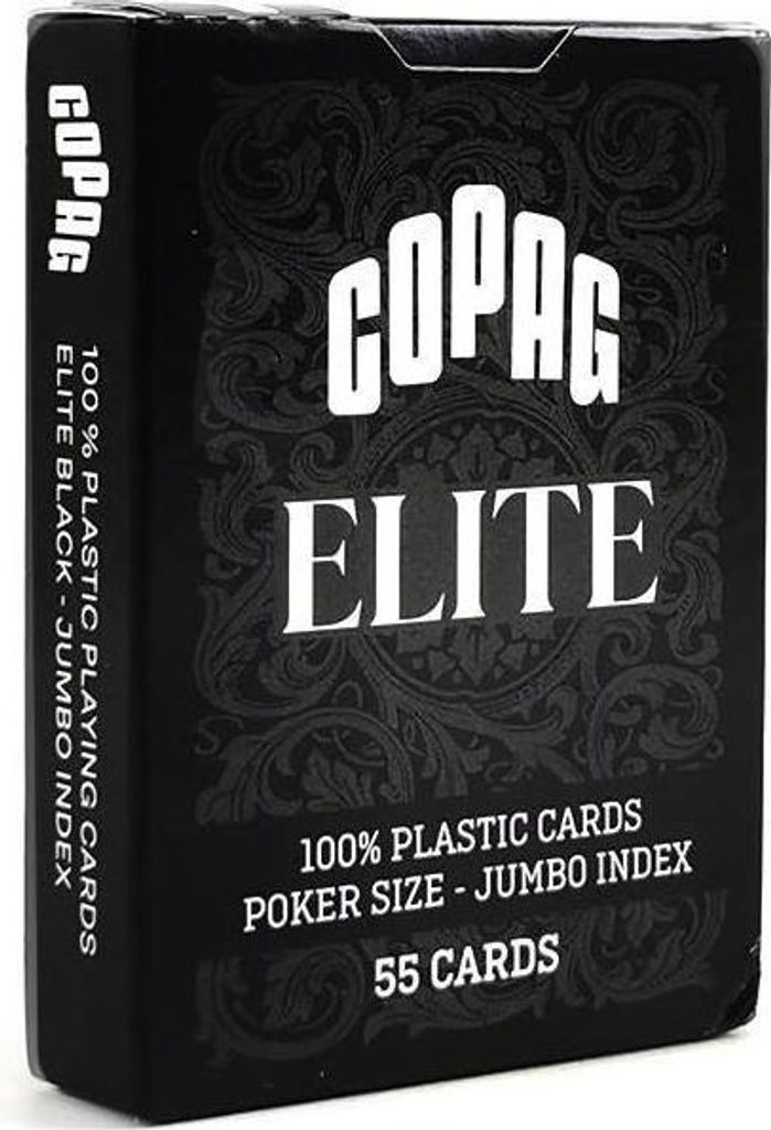 Carte da poker nere con facciata Jumbo e 2 indici in PVC – Immagine del prodotto 