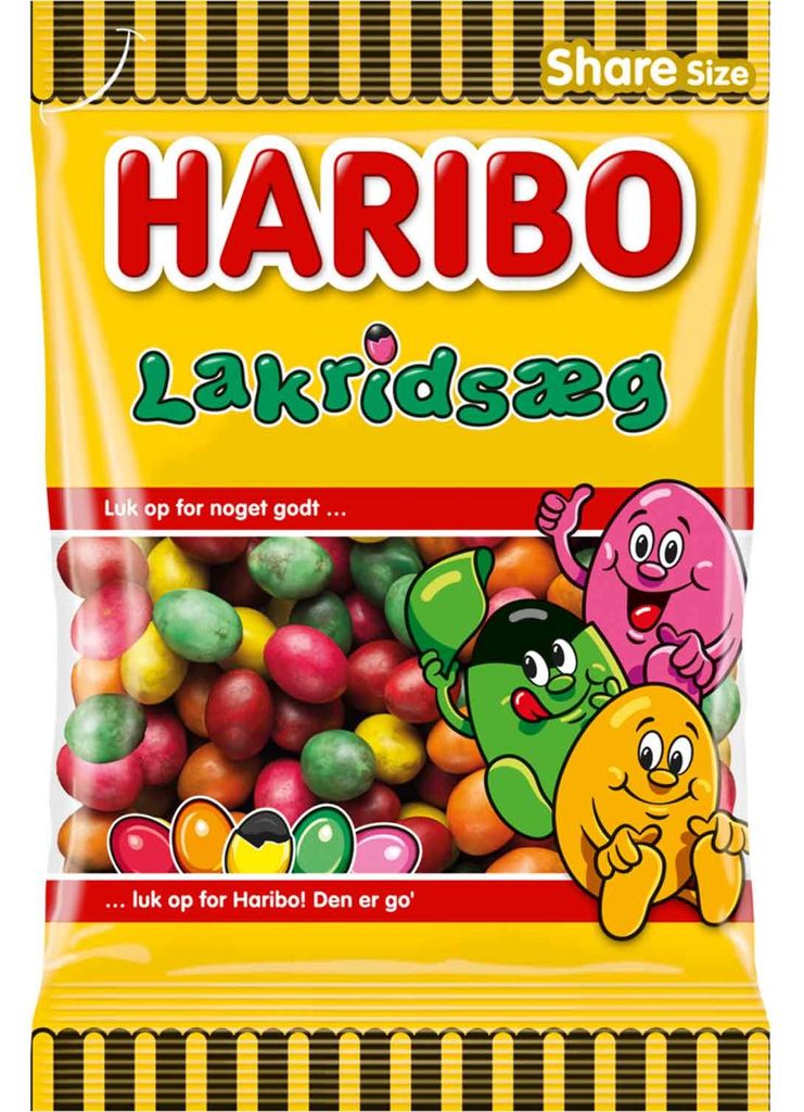 Haribo Lakridsæg, 325g.(o, más descriptivamente: Caramelo Imagen del producto 