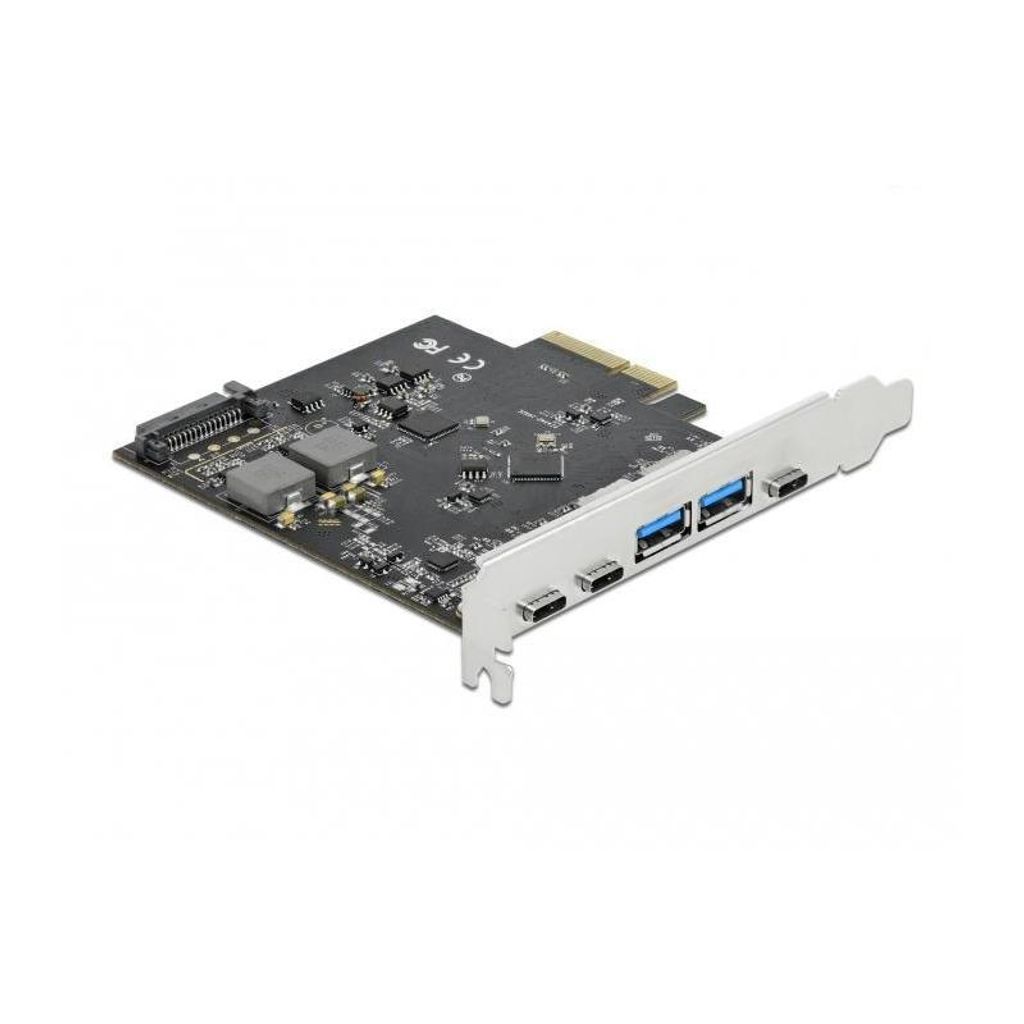 DELOCK PCI Express x4 Karte zu 3x USB Type-C + 2x USB Typ-A