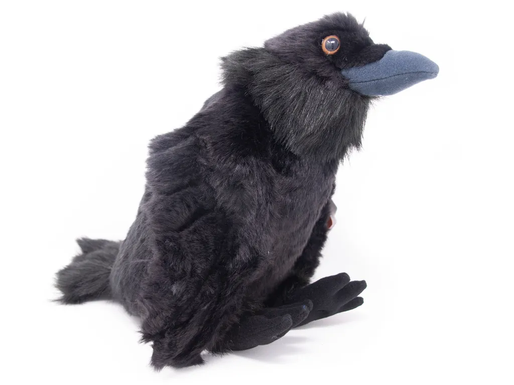 Peluche Corbeau pour Enfant Cuddlekins - Doudou Oiseau de Forêt