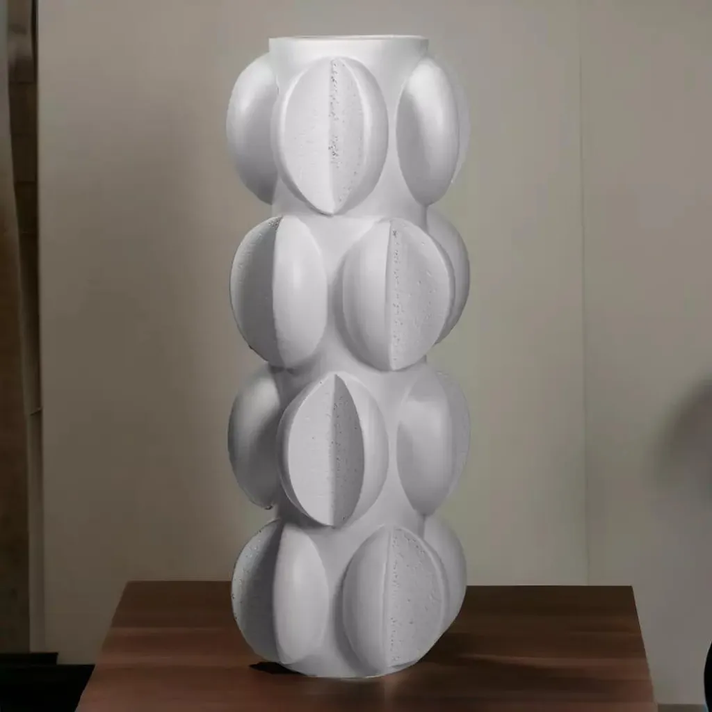 Vase décoratif blanc mat 37 cm - Déco de table et centre de table chic - 14