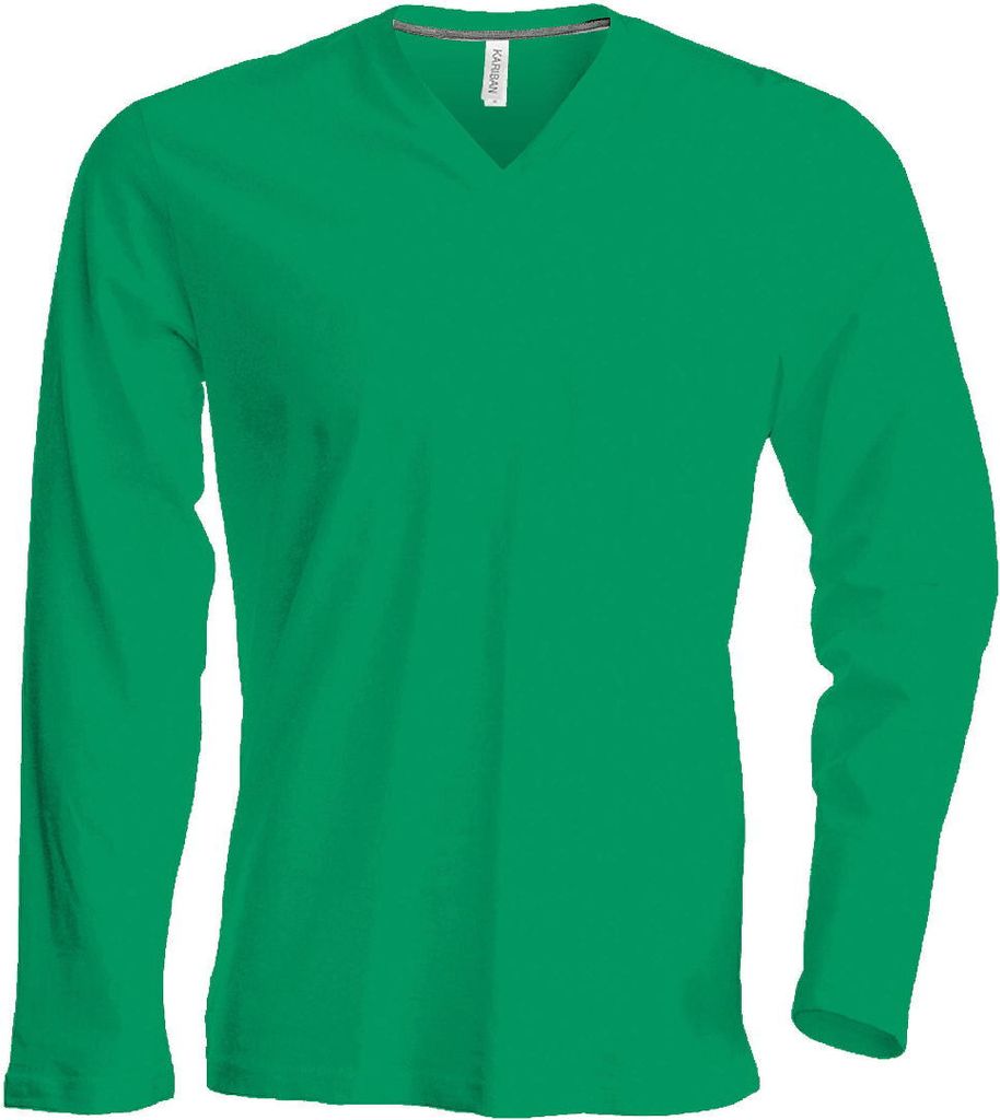 Kariban Herren Langarmshirt Longsleeve Longline T-Shirt Sweatshirt, Größe:L, Farbe:Kelly Green