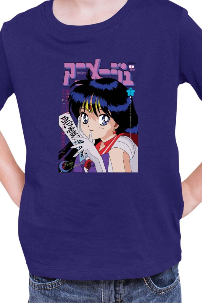Kinder T-Shirt Japan Manga Anime Comics Animation Sailor Anime Manga Moon 15, 3-4 Jahr - 104 / Dunkelblau