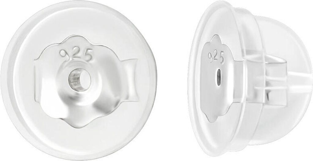Ohrstecker Verschluss: Stopper aus Silber 925 mit Silikon Produktbild 