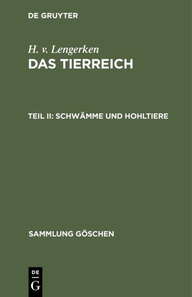 Schwämme und Hohltiere