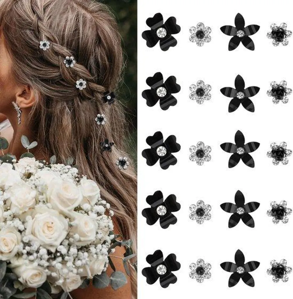 Accessoires de coiffure : mini-barrettes à strass pour petite fille
