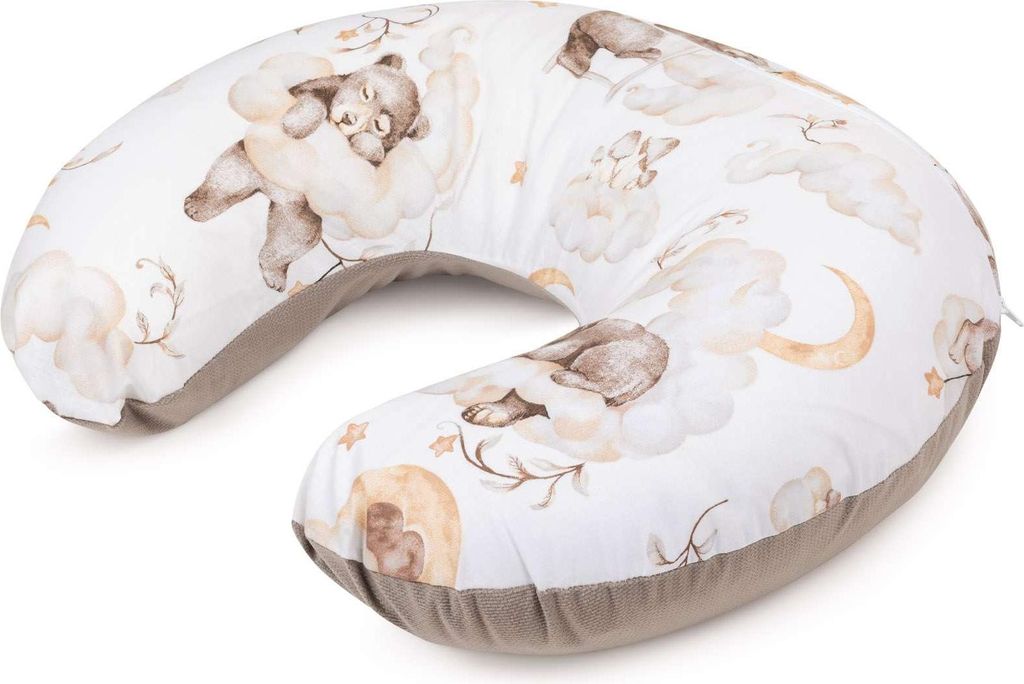 Sweet Teddy & Latte Velvet Stillkissen mit abnehmbarem Bezug