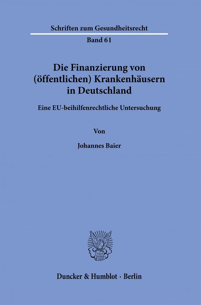 Die Finanzierung von (öffentlichen) Krankenhäusern in Deutschland.