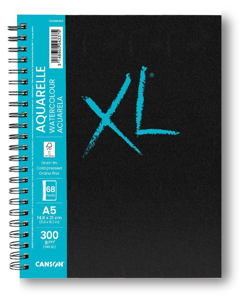 Canson XL Book, Czarny, Niebieski, A5 (148 x 210 mm), 300 Zdjęcie produktu 