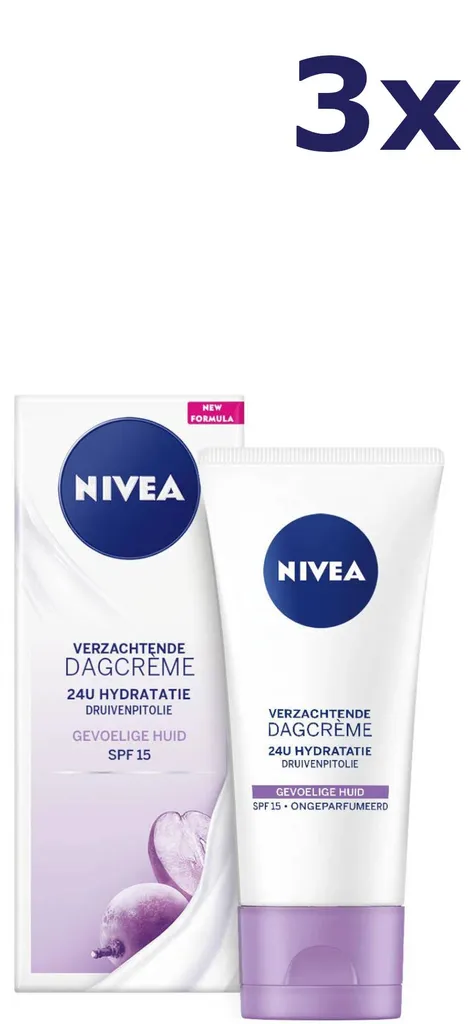 Nivea Essentials Crème de Jour Peaux Sensibles SPF 15 - Lot de 3 x 50ml