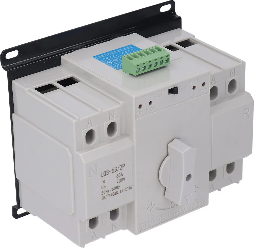 Inverseur de source automatique 63A double alimentation 230V 2 pôles