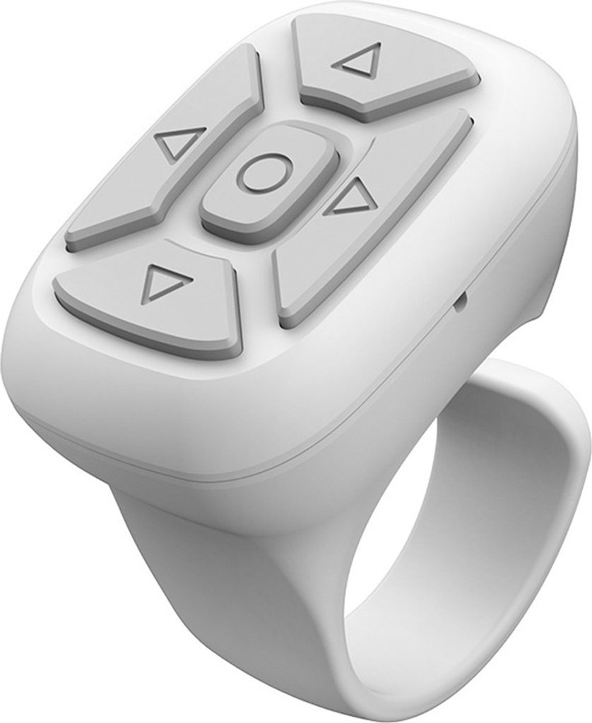 Bluetooth Fernbedienung Video Page Turner Handy Kamera Shutter Fingertip Controller Weiß