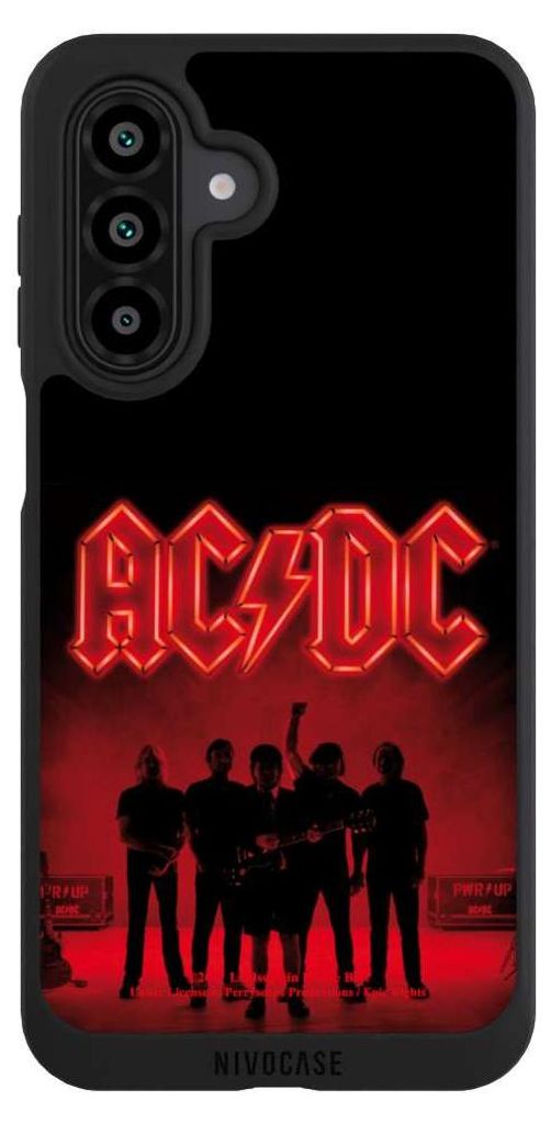 NIVOCASE Handyhülle für Samsung Galaxy A17 5G Hülle NIVOpure Case Schwarz ACDC Band Offizielles Lizenzprodukt