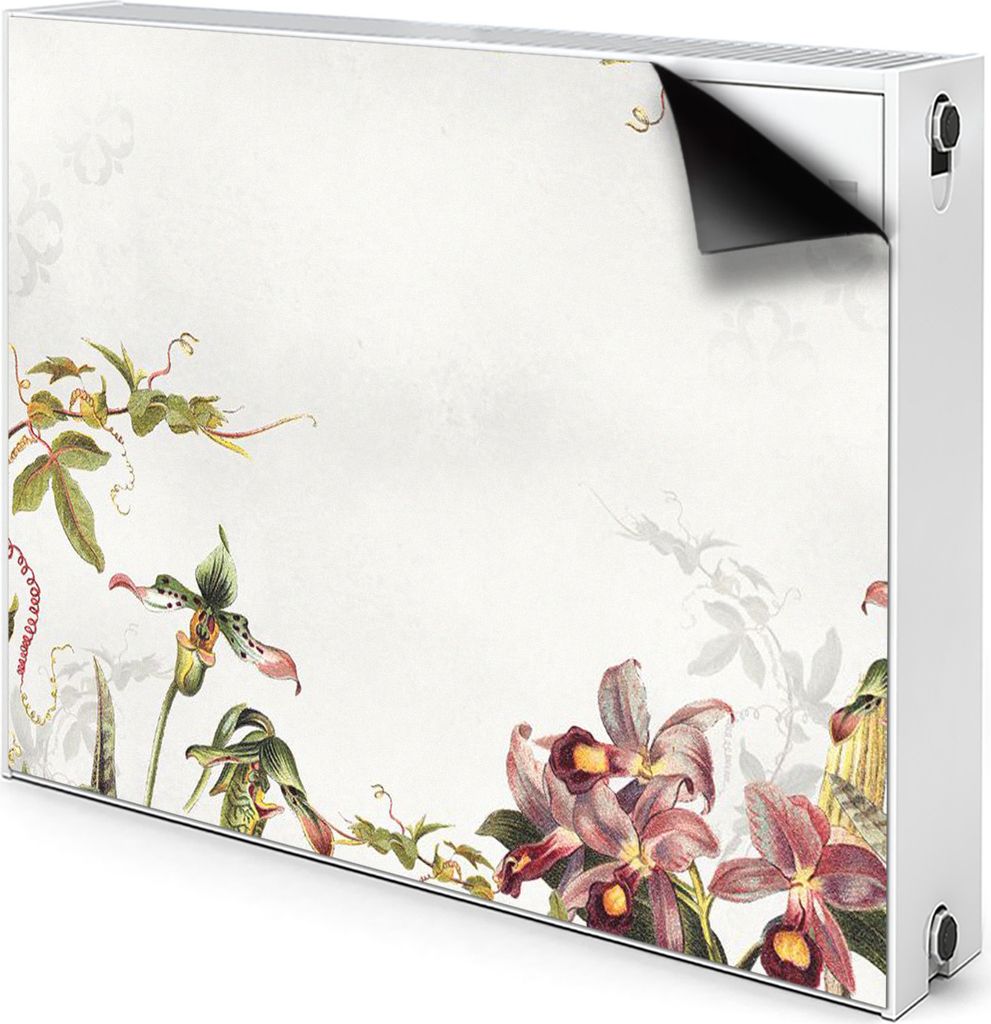 Magnet Heizkörperverkleidung Heizkörper-Abdeckung Heizung Heizkörper 110x60 cm - Exotisch, flora