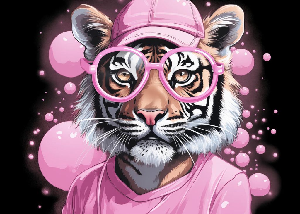 Plakat 35x25cm Menschlicher Tiger