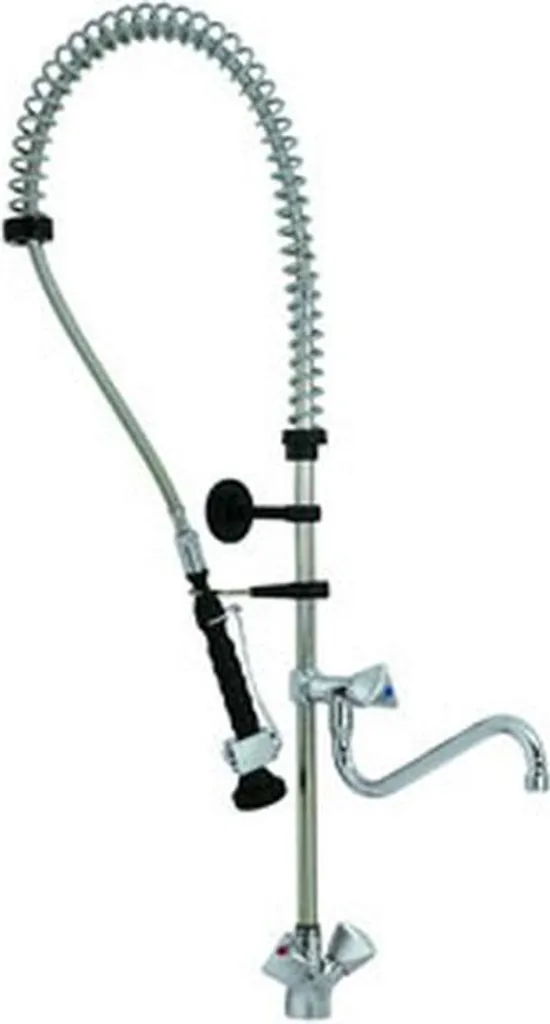 Douchette de prérinçage Combisteel professionnelle avec robinet colonne