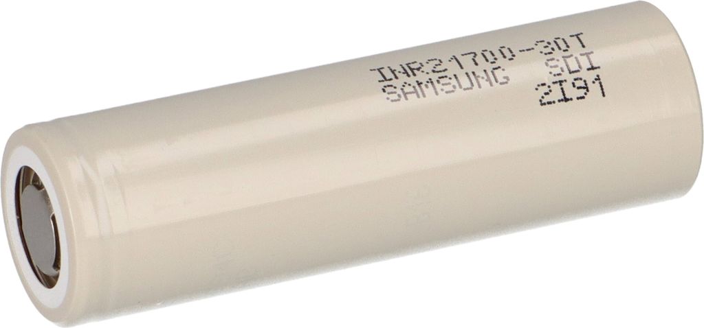 A single battery is shown against a white background.