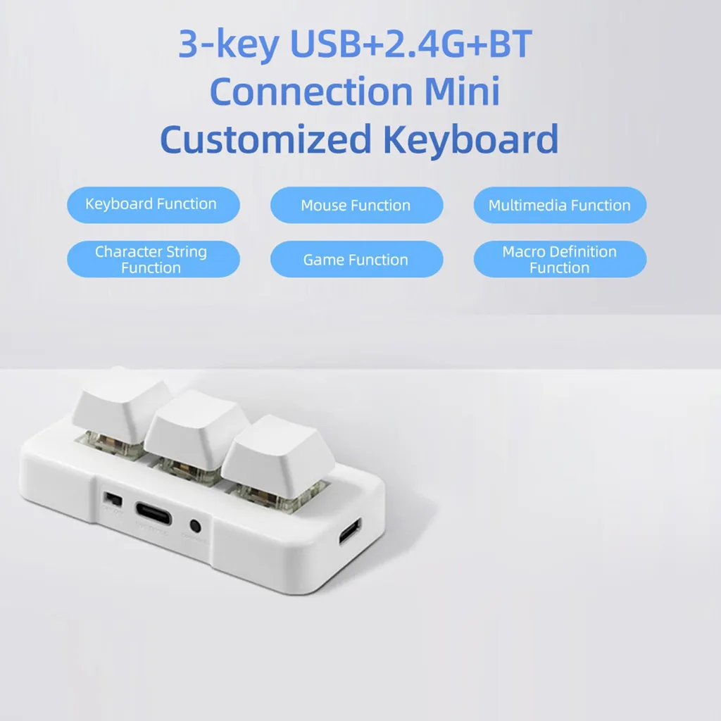 Clavier de commande compact pour bureau et gaming avec 3 touches pro - 4